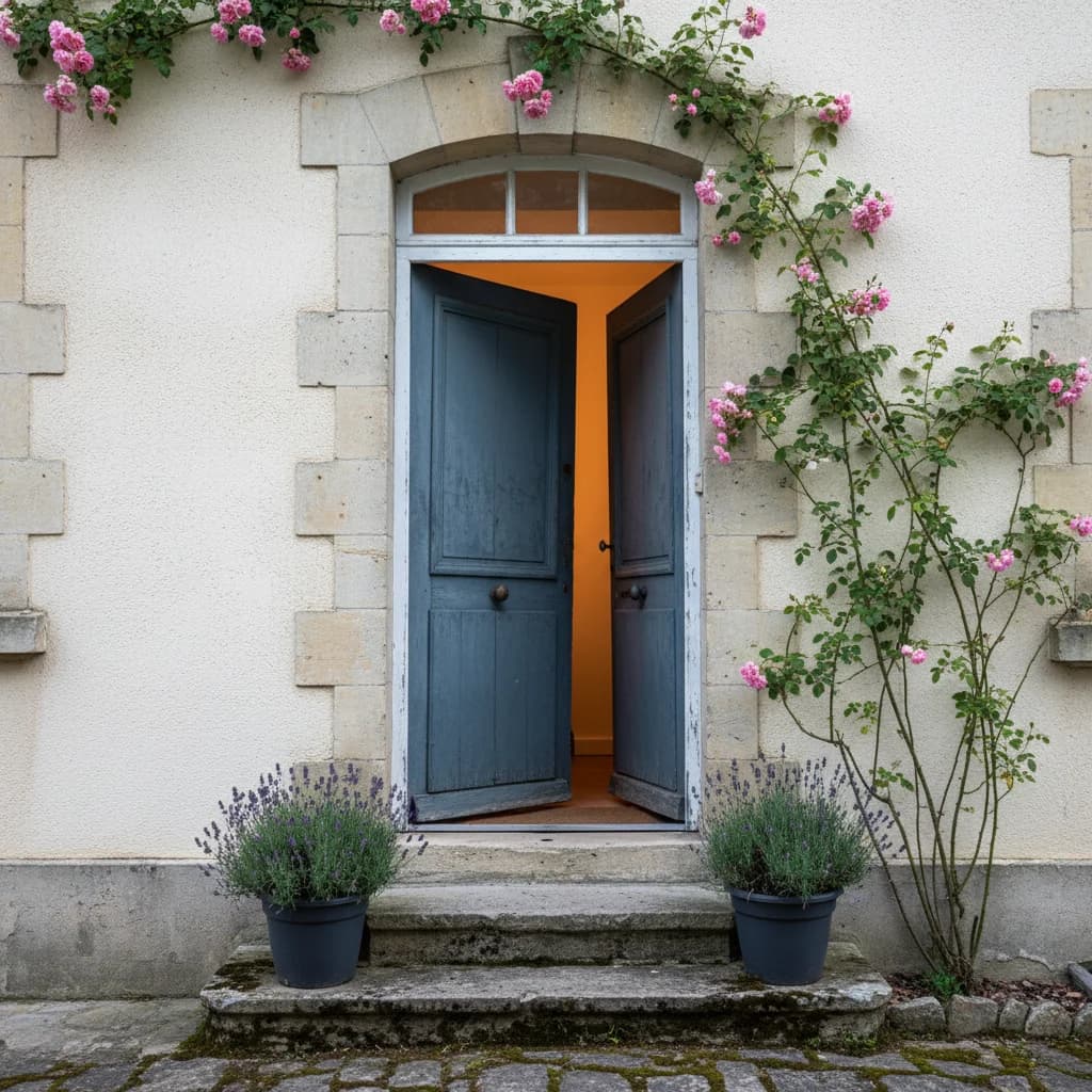 Porte d'entrée qui ferme mal avec espace visible entre la porte et le cadre