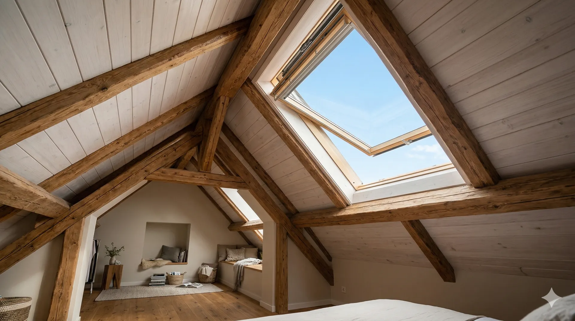 Fenêtre de toit Velux installée en Haute-Savoie