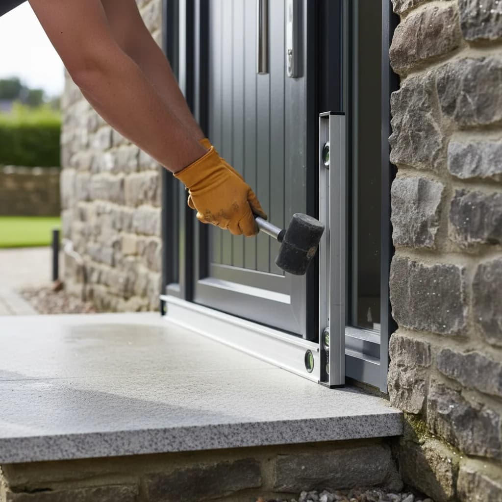 Serrure multipoints sur porte d'entrée sécurisée