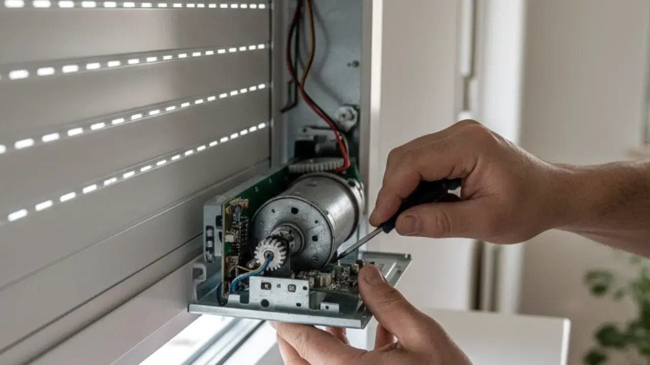 Moteur de volet roulant Somfy et Bubendorff côte à côte